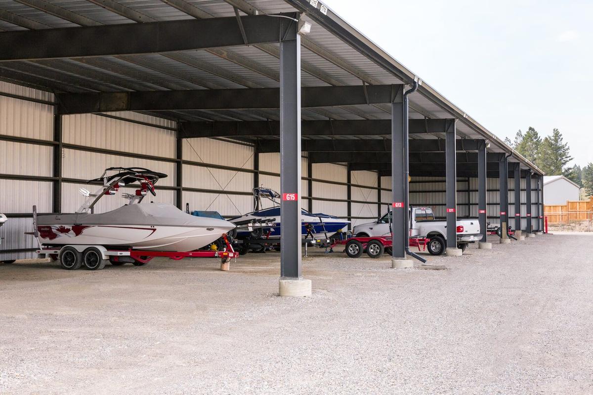 Covered boat storage